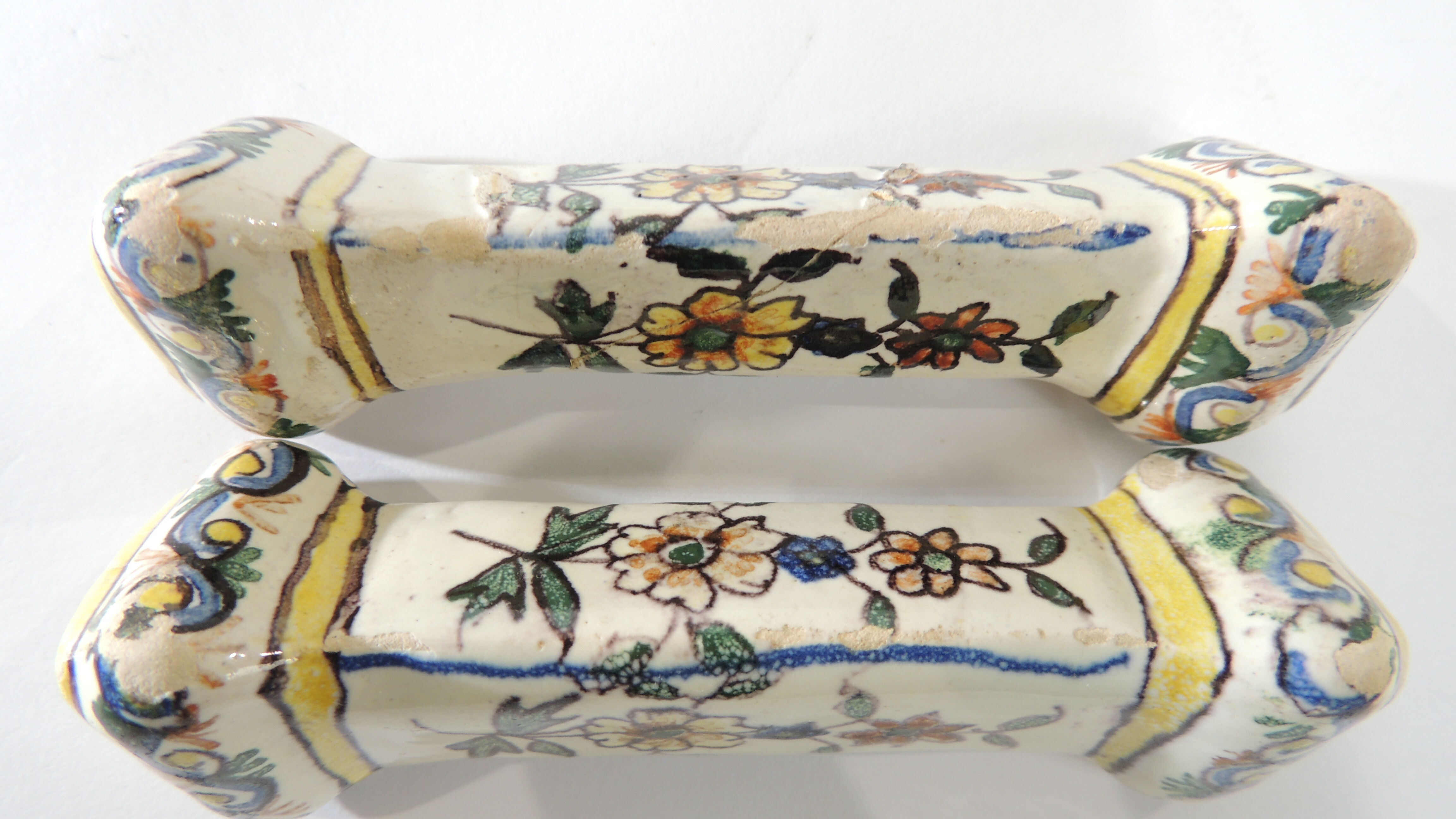 Antique ceramic knife holder / handmade / XIXth