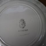 8 assiettes plates bleues "Mitsouko"