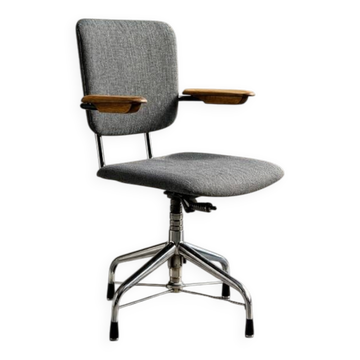 Vintage Industrial Office Swivel Chair from Verkstads AB Lindqvist, 1960s