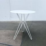 Outdoor metal table series Tio minimalist by Chris Martin for Massproductions, Finland.