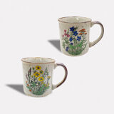 Two vintage mugs orddy in sandstone