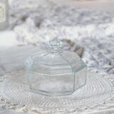 Arcoroc vintage transparent glass sugar bowl