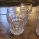 Set of 10 faceted glasses, pressed-molded glass, circa 1950–1960