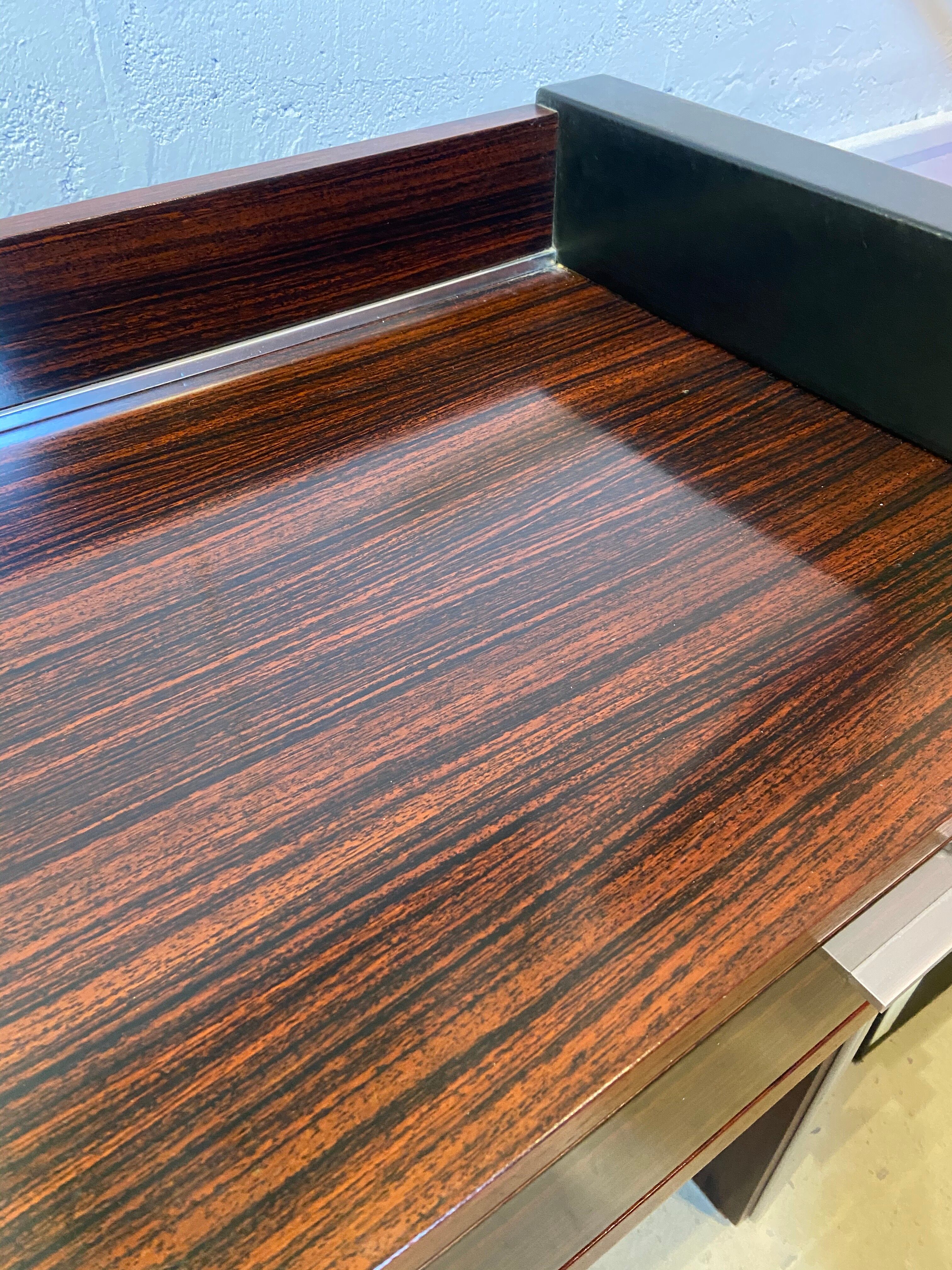 Console 1970 - Palissandre and stainless steel