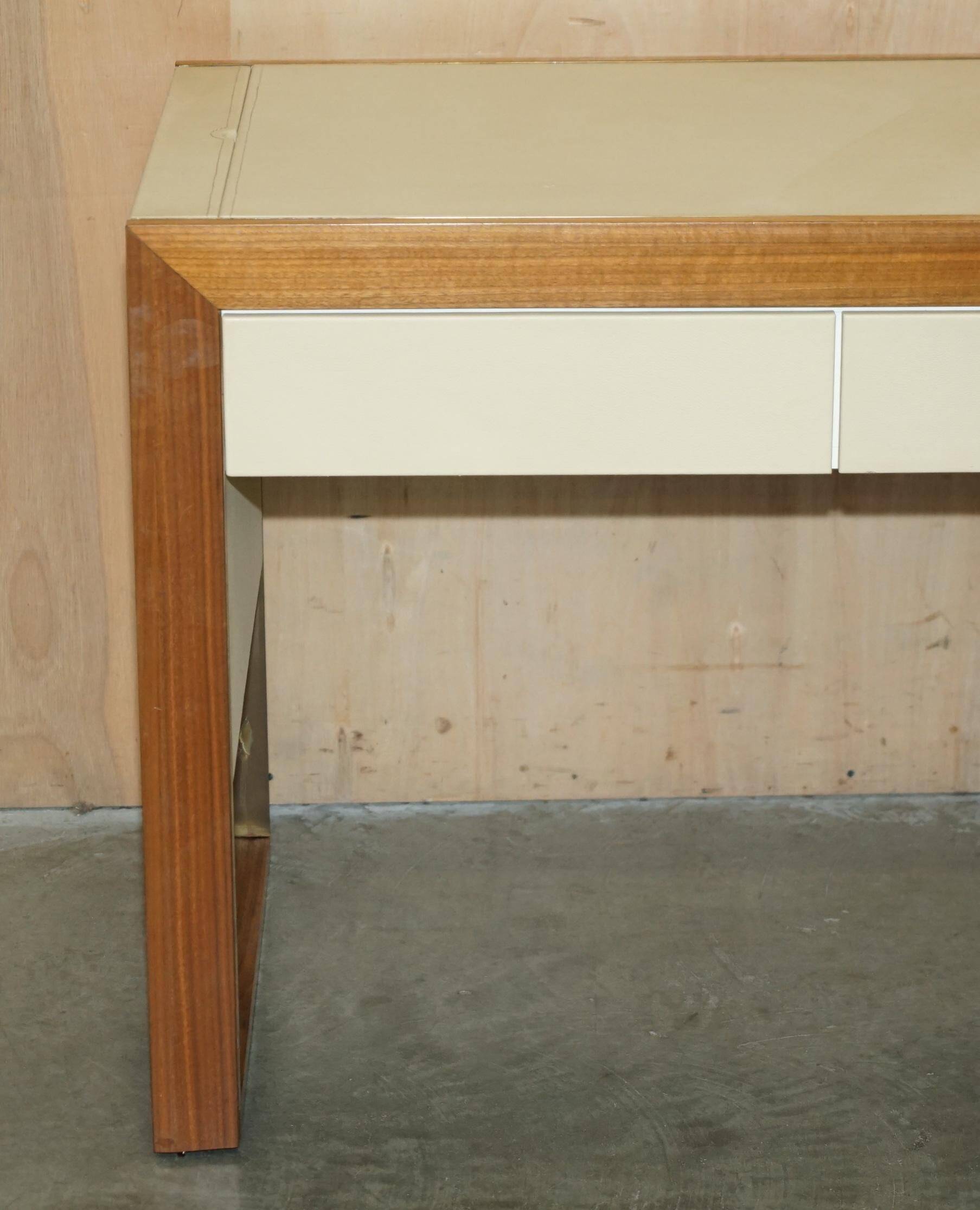 Handmade leather desk, original Rolex, Art Deco