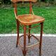Ancien tabouret de bar en bois tourné
