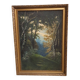 Oil on canvas landscape with birch trees, signed M. Fekete J.