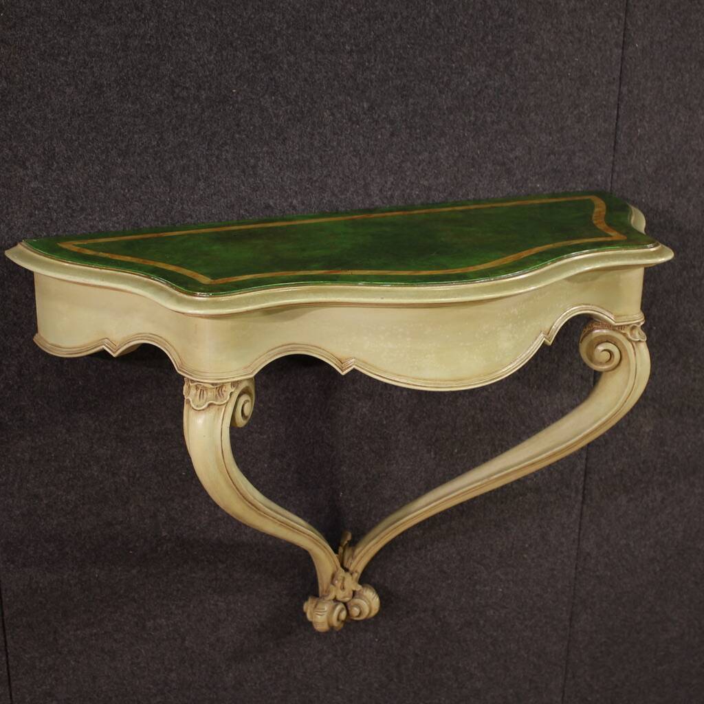 Lacquered and painted Italian console