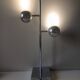 Lampe Space Age vintage Seylumière modèle Hary à 2 spots orientables chromés