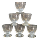 6 Cracked Engraved Crystal Liqueur/Digestif Glasses