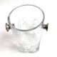 Crystal ice bucket and silver handles
