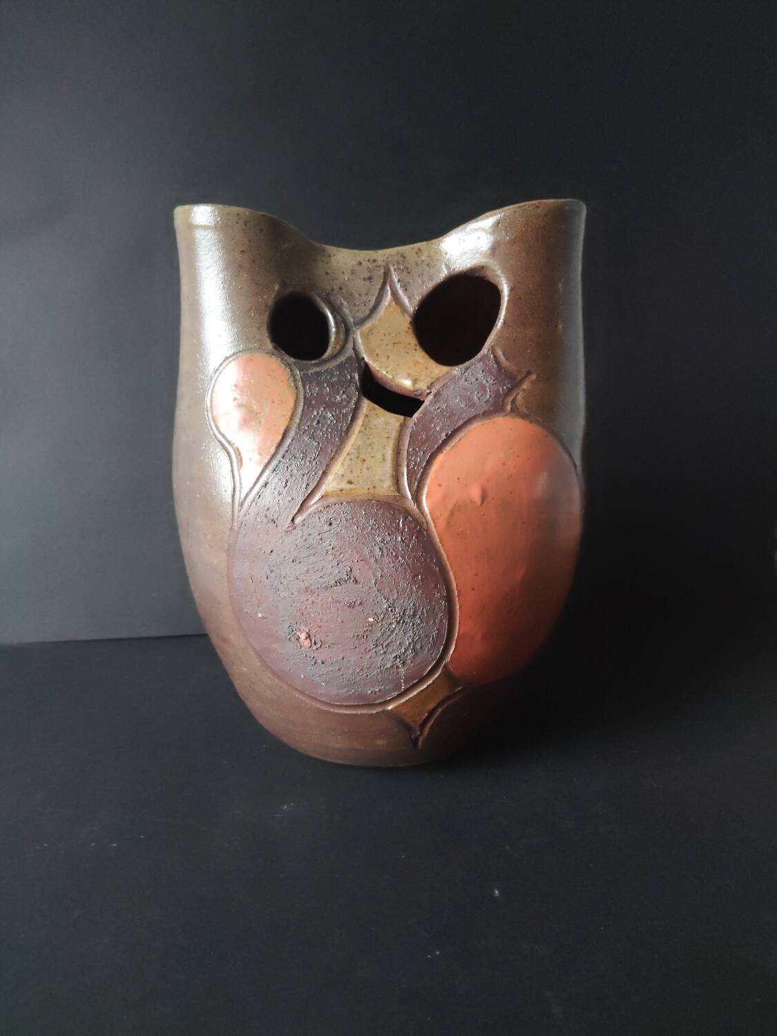 Vintage 1970s art ceramic owl – In the style of Georges Martin