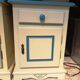 Beige and blue bedside pairs