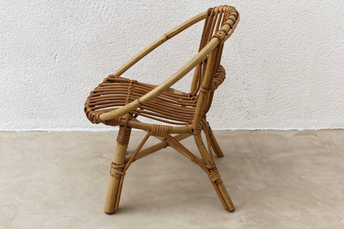 Rattan table and chair for children