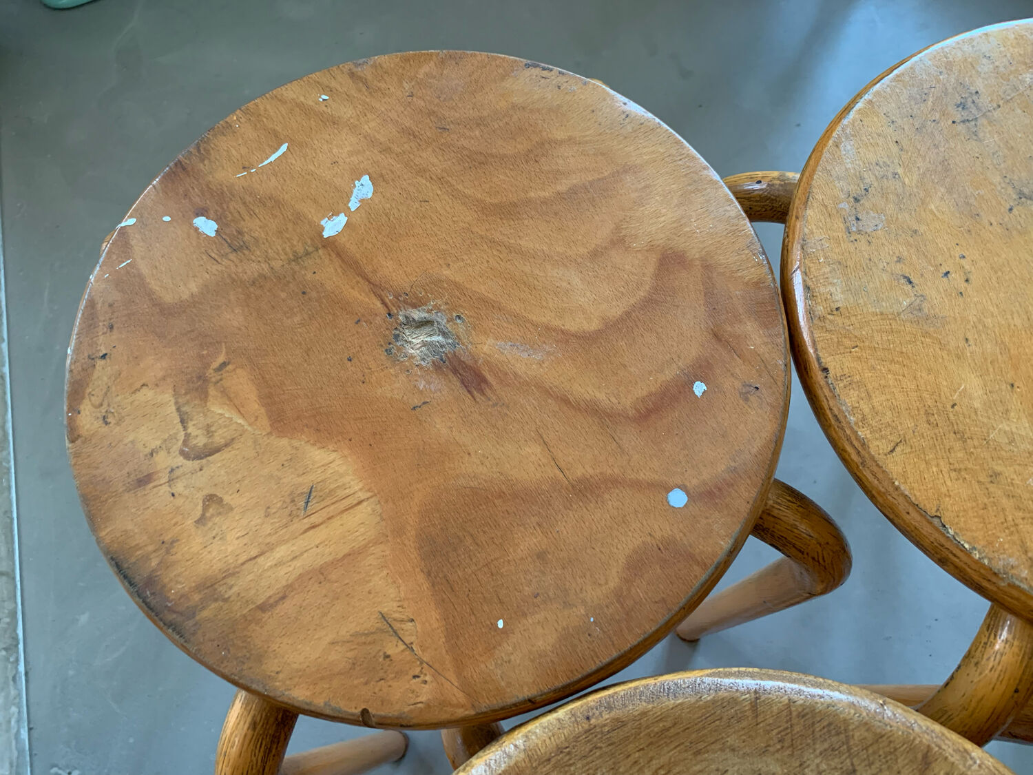 Set of 4 workshop stools