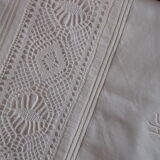 Retro pillow taie with lace and monogram
