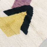 Authentic Moroccan Berber Beni Ouarain rug with colorful patterns 1.47x1.08m