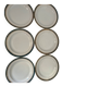 Six slightly hollow Limoges porcelain plates.