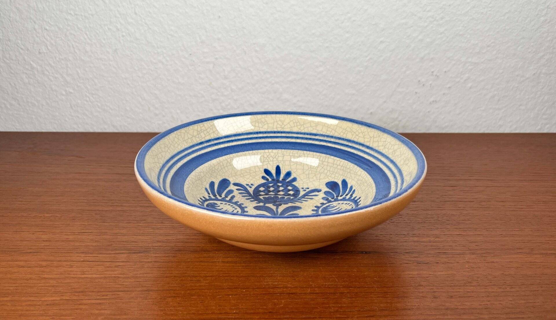 Mid-century modern German pottery wall plate by Wilhelm Kagel, 1960s.