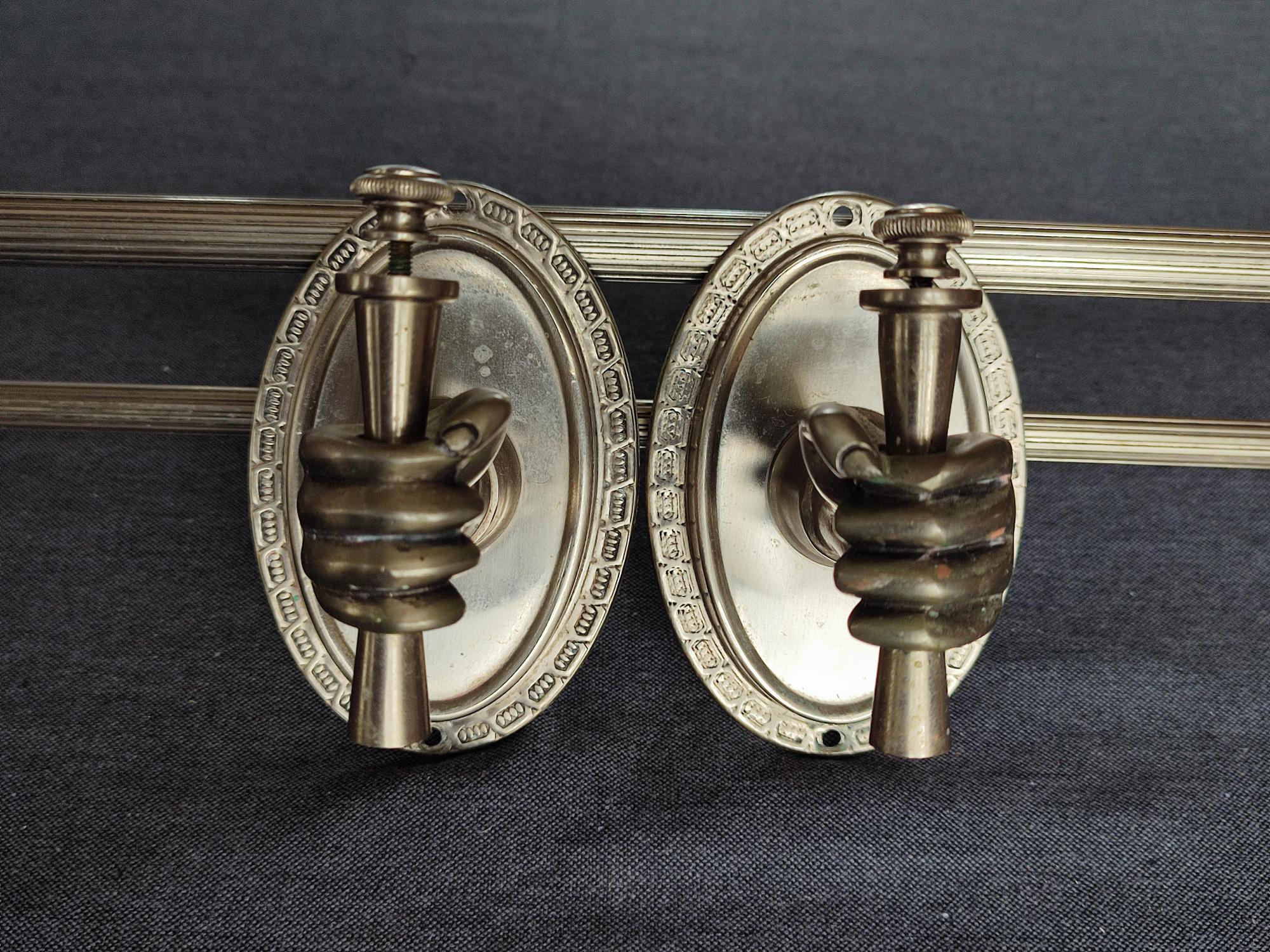 Ensemble de support salle de bain en métal et bronze vintage