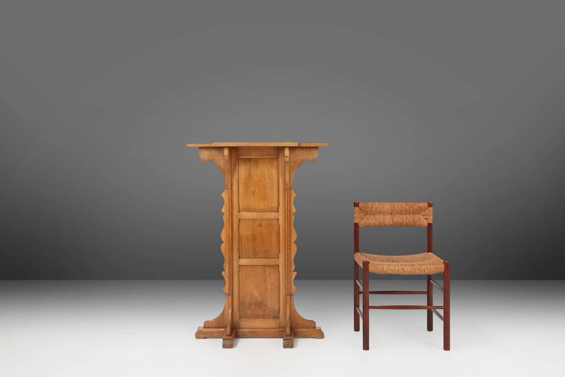 Church Console in solid wood, France ca. 1900