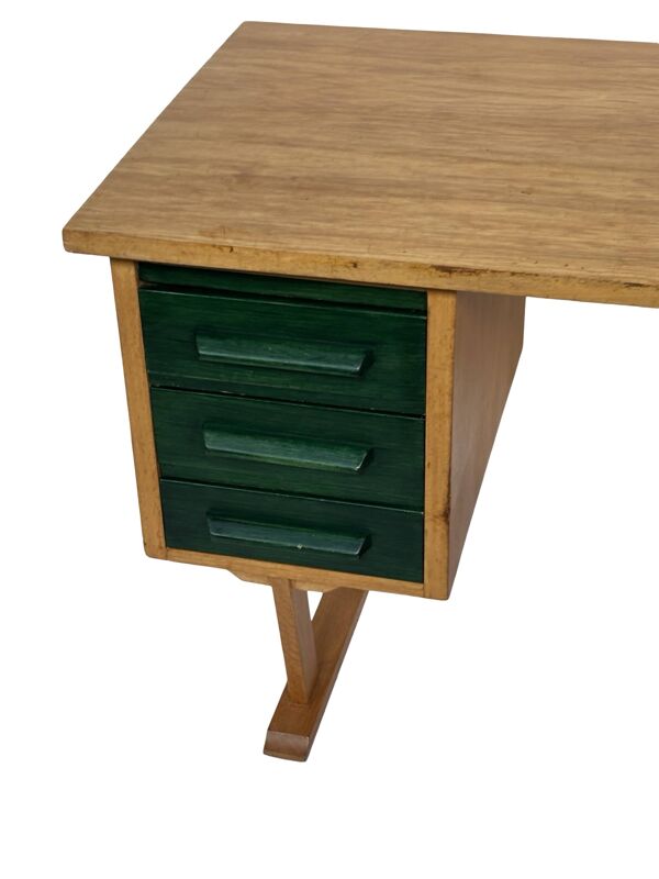 Bureau vintage des années 1960, design de bureau compact