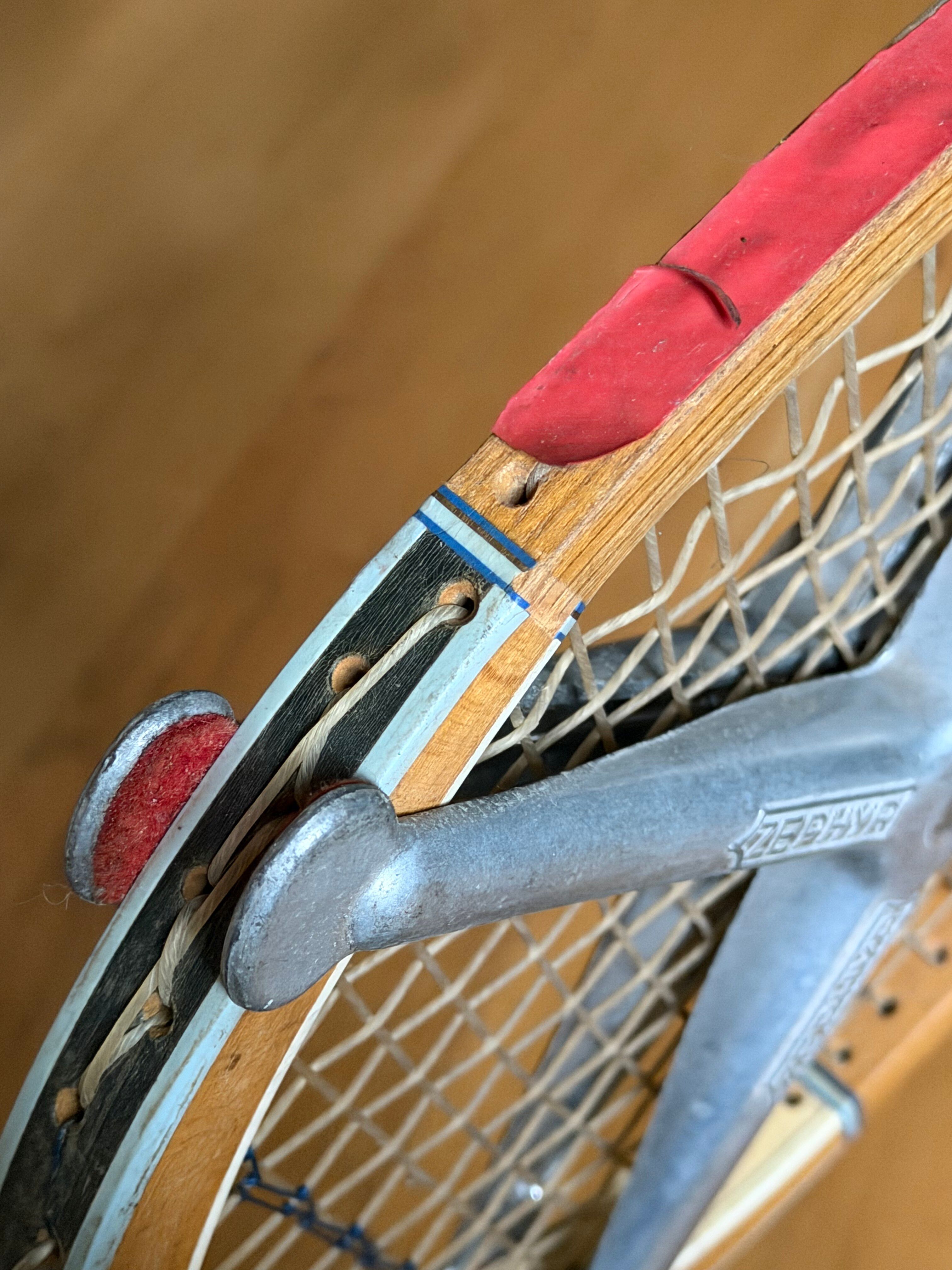 Vintage Pinguin rackets from the 1960s.