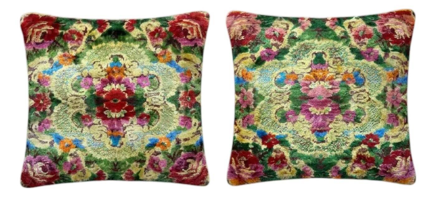 Set of 2 vintage kilim cushion covers 38x43 cm