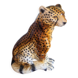 Cheetah sculpture in ceramic