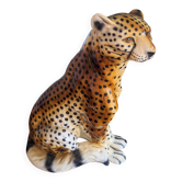Cheetah sculpture in ceramic