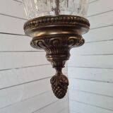 Lantern with fleur-de-lys crown in bronze 19th