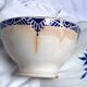 Old bowl in blue and white ironstone
