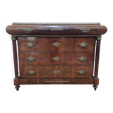 Commode époque Empire acajou marbre carrare