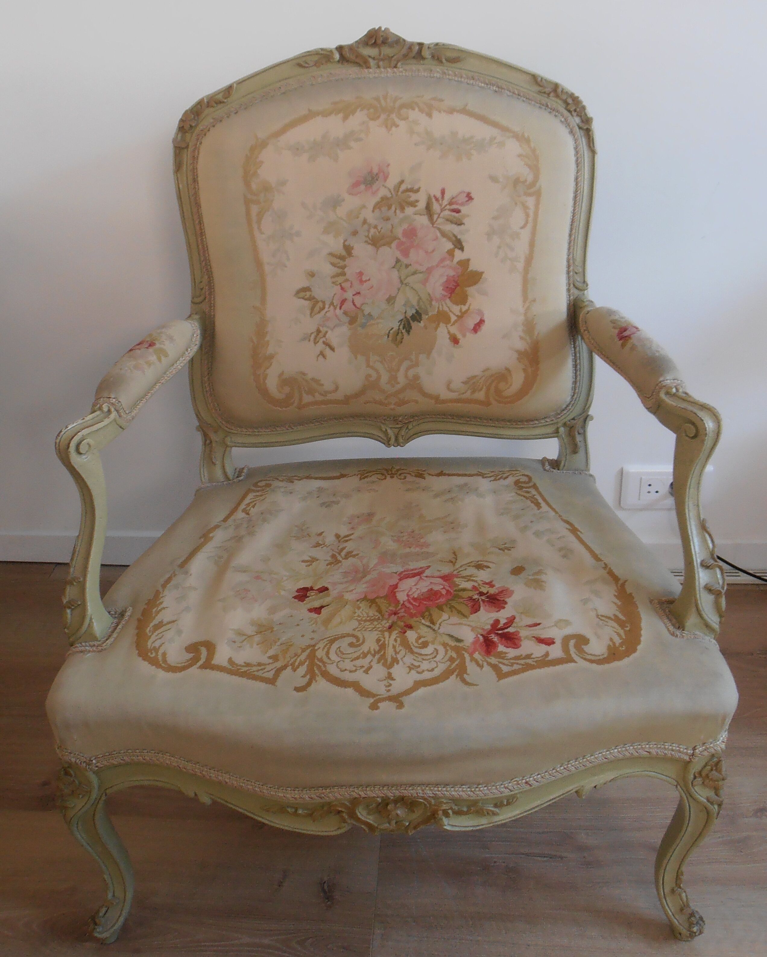 Armchair Louis XV period stamped old 18th century