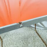 Camping folding orange Lafuma Chantazur 70's table