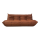 Togo sofa in thick cognac cowhide by Michel Ducaroy for Ligne Roset.