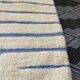 Sky Blue Boujaad Rug – Handmade Moroccan Wool Rug with Bold White Geometric Patterns