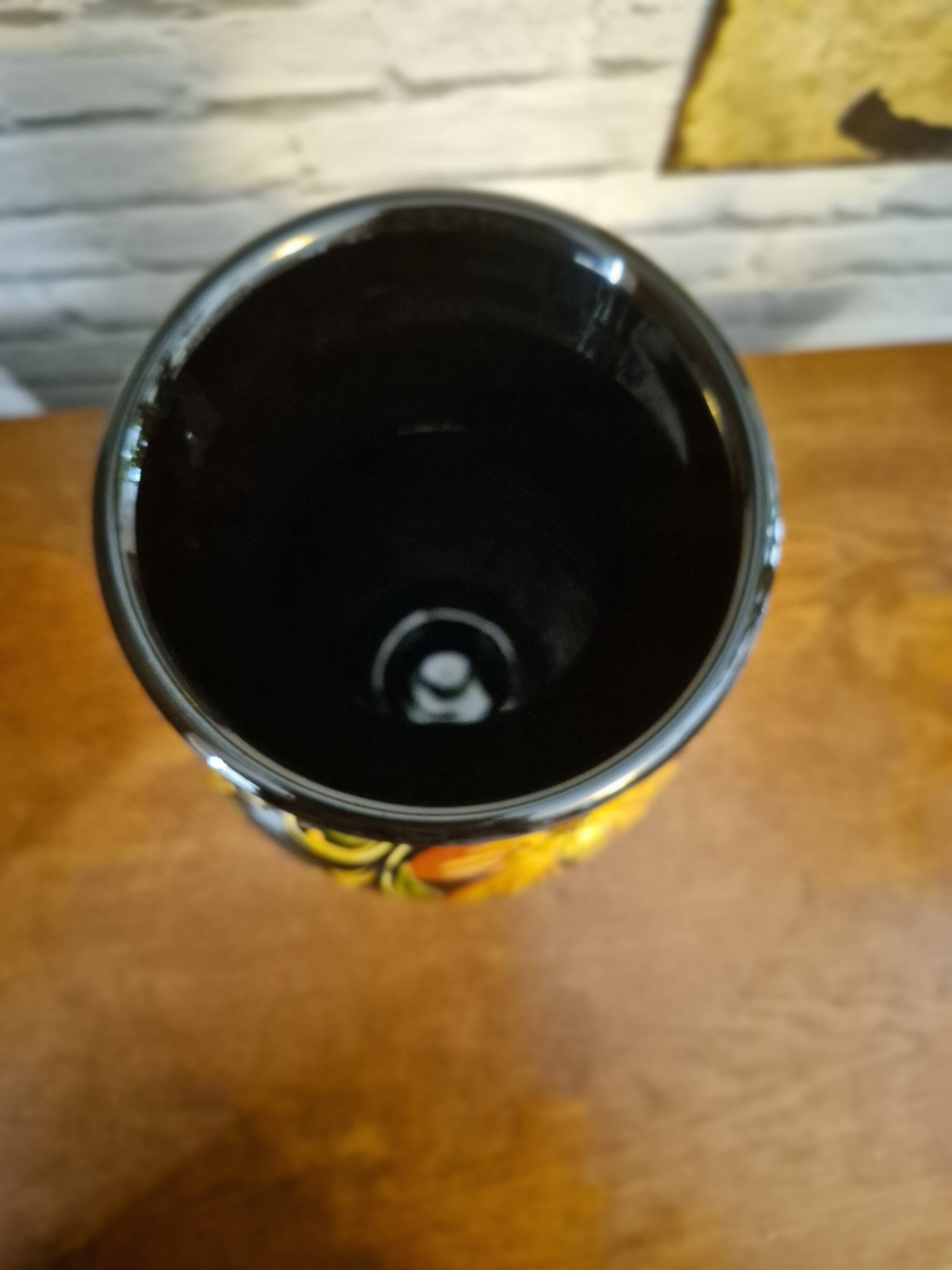 Vintage HVM Hungarian Black Vase