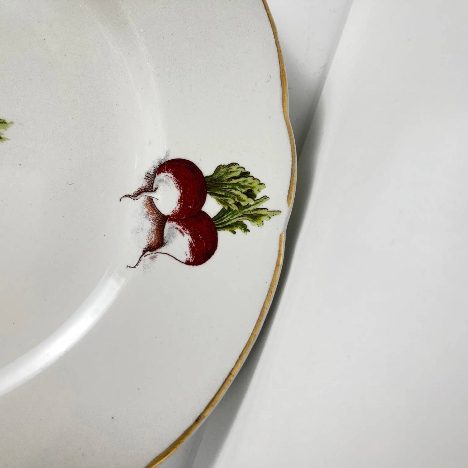Set of 6 KG Lunéville "Le Potager" dessert plates, 1950/70