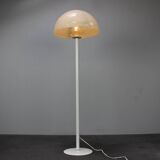 Lampadaire en métal et plastique blanc, Allemagne 1970