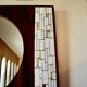 Vintage rosewood and ceramic mirror by berthold muller 1950