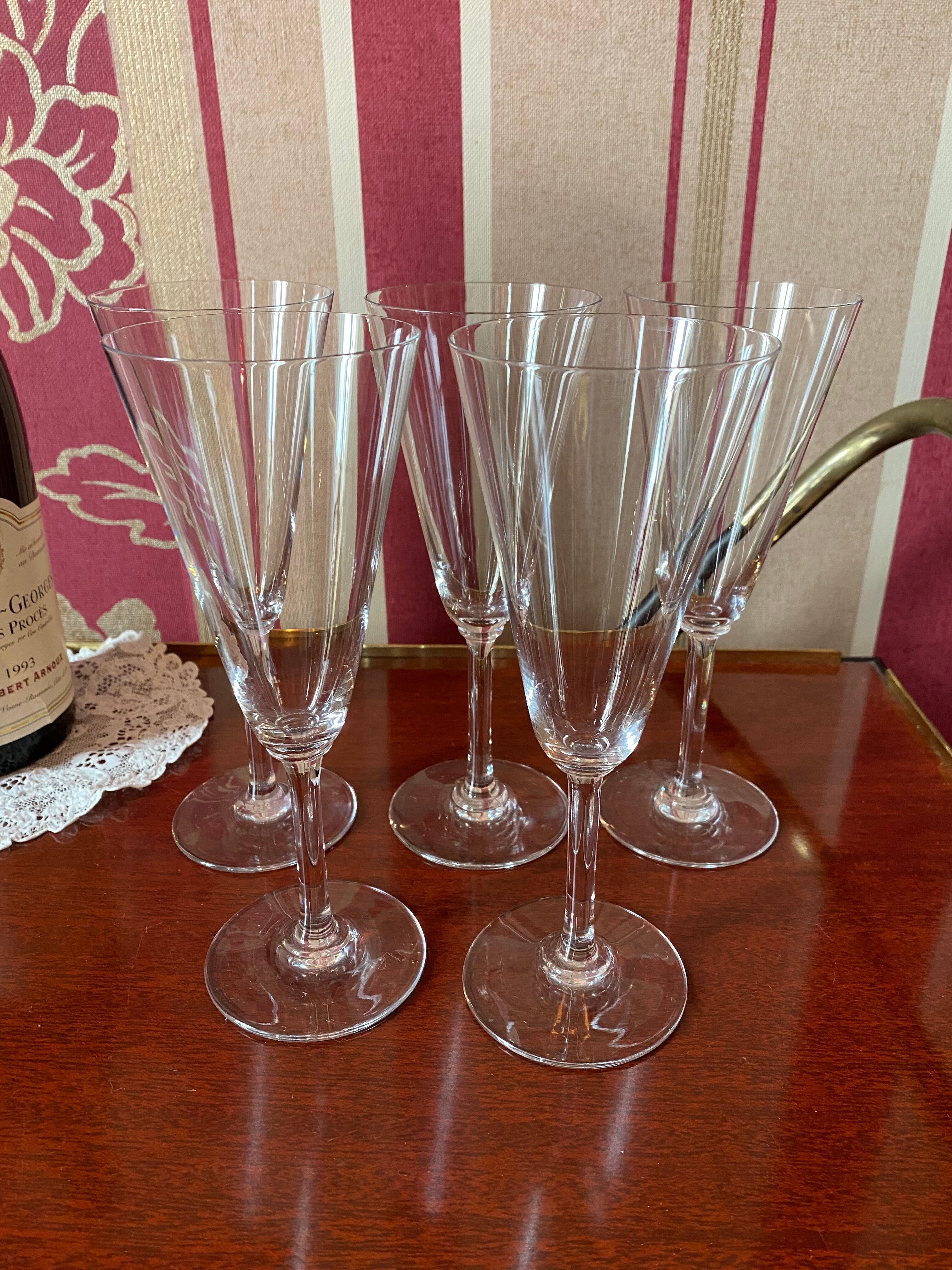 5 baccarat champagne flutes