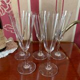 5 flûtes à champagne baccarat