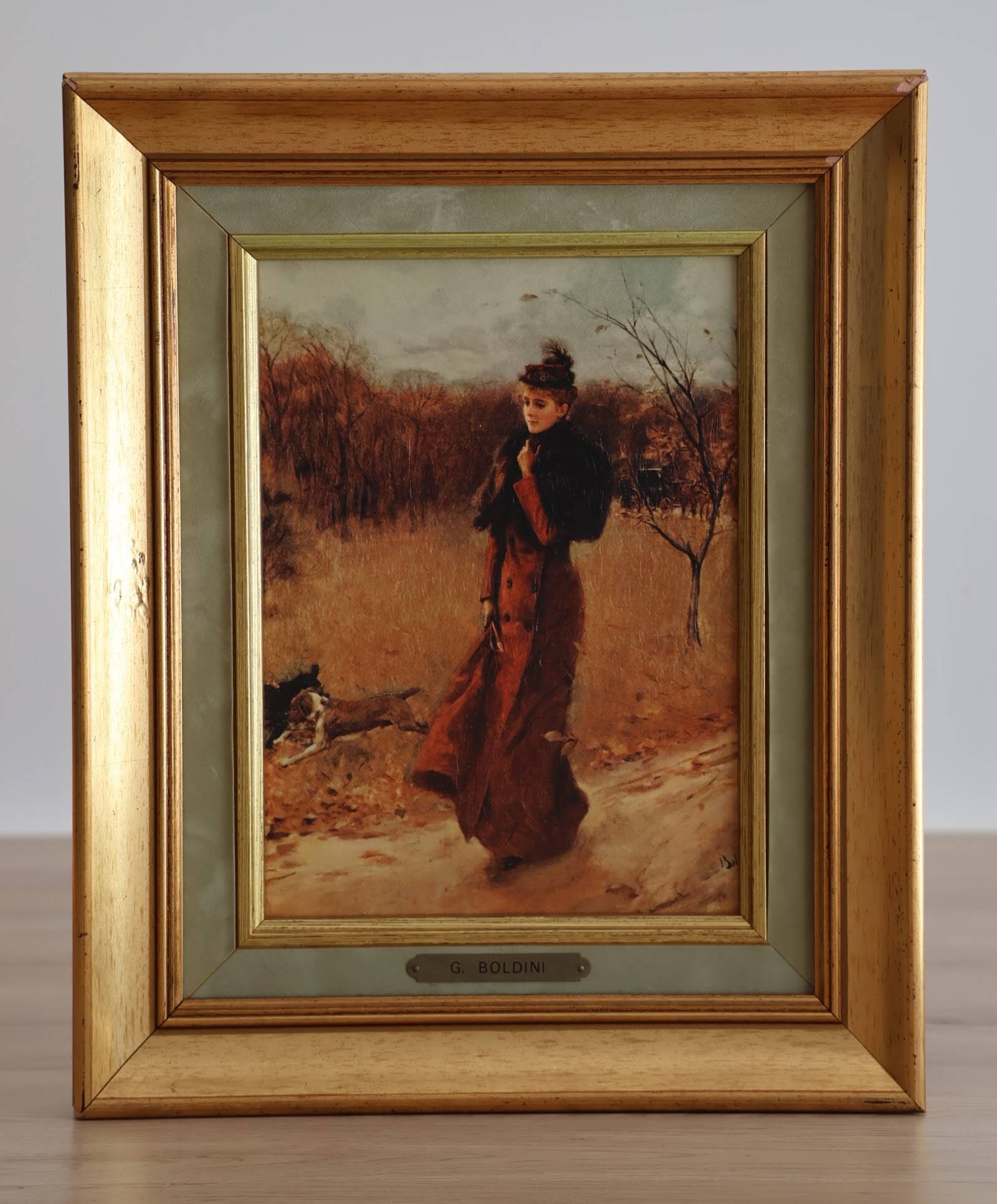 Tableau reproduction peinture Boldini "Promenade dans le parc"