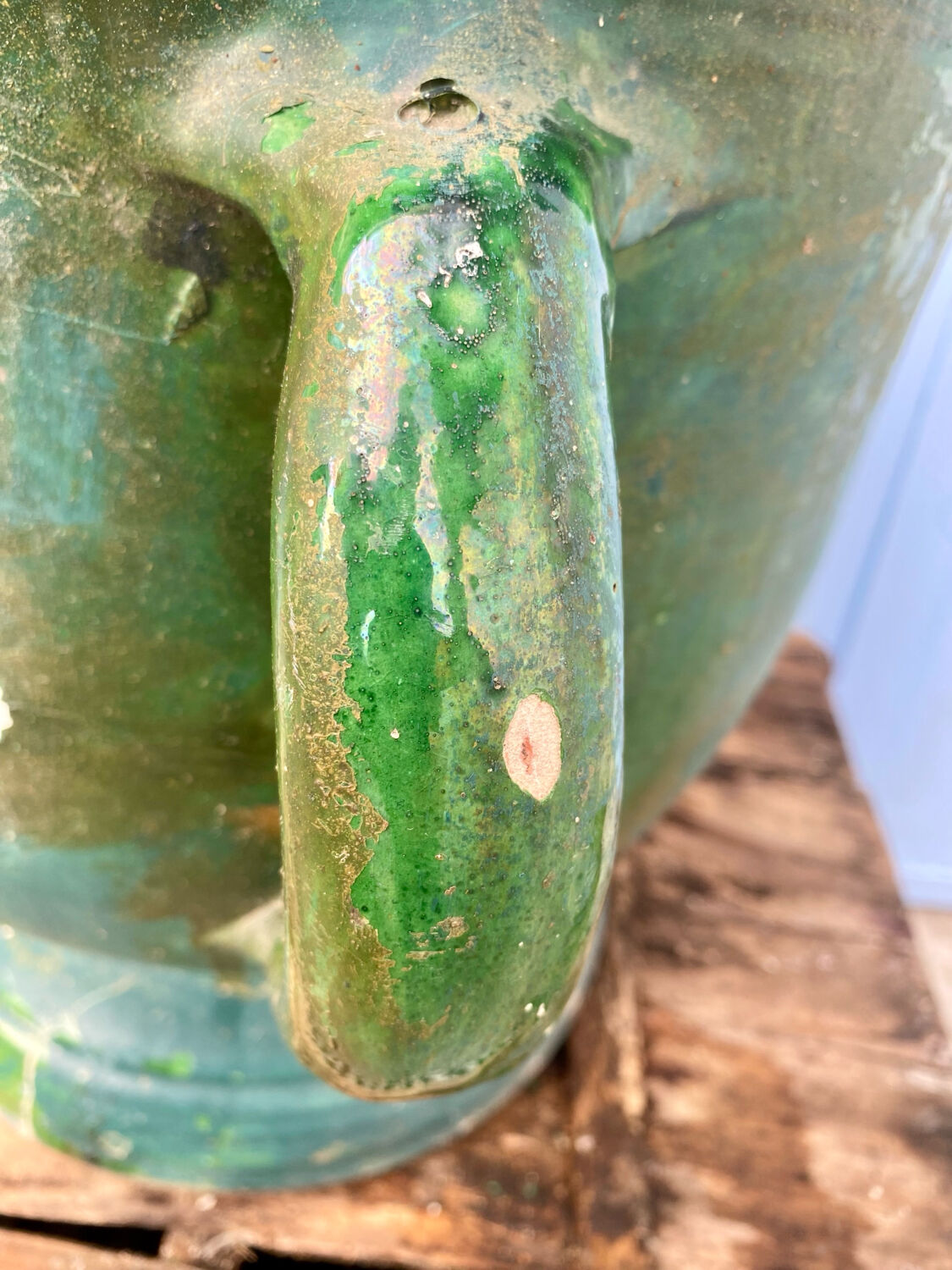 Varnished terracotta jar
