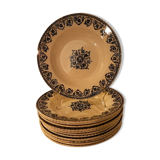 12 Terre de fer hollow plates, Brienne model, HB&Cie