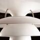 Danish brushed metal pendant light, Poulsen "Charlottenborg" model.