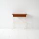 Vintage Scandinavian bedside table 1960s in metal and mahogany