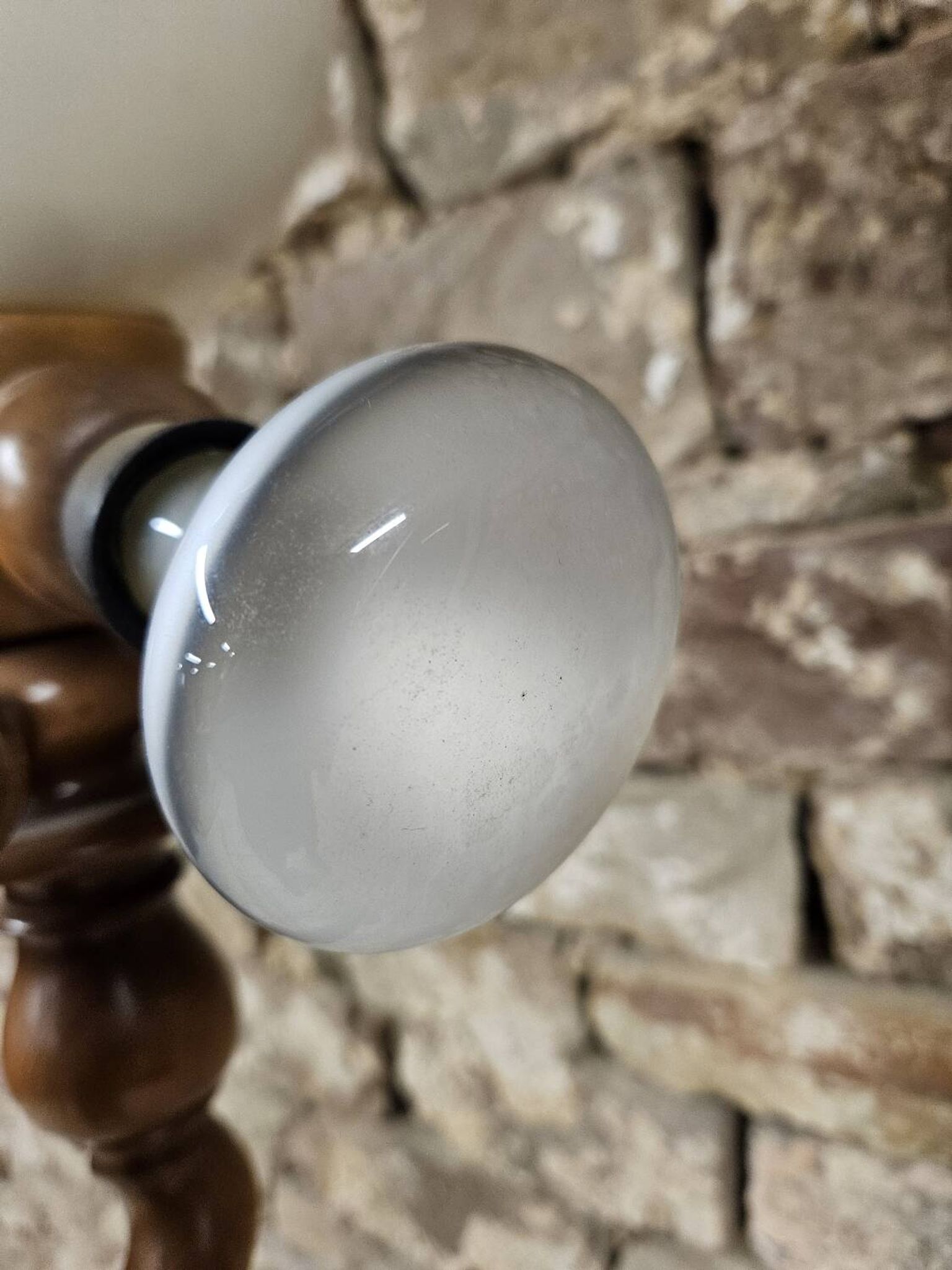 Lampadaire bois touné  Art Déco 1960