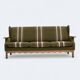 1970s, Danish 3-seater sofa, furniture wool, solid oak wood.